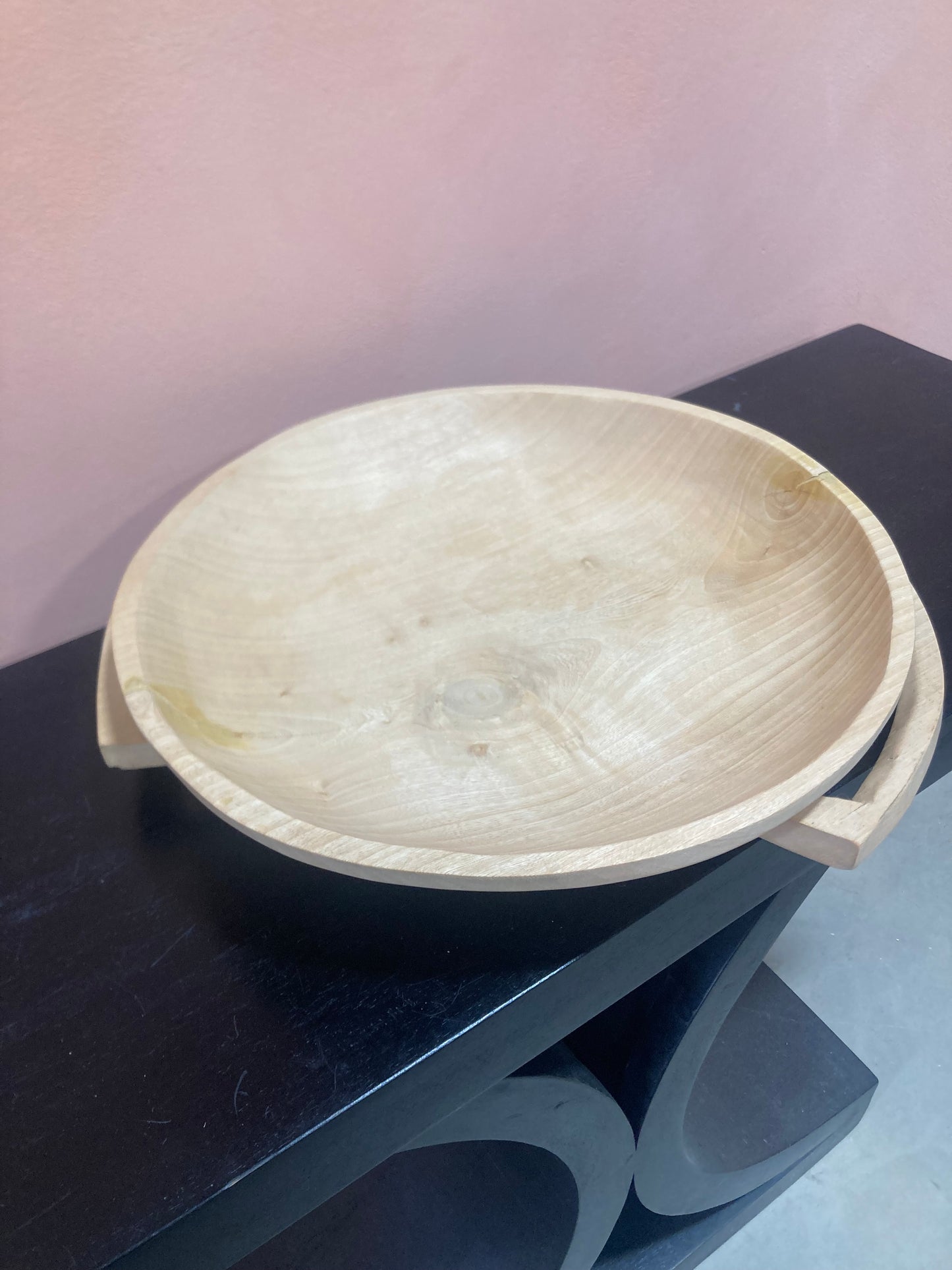 Swazi Round Wood Serving Platter – Small Crack