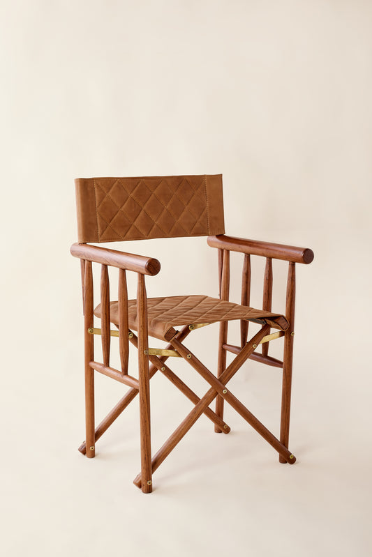 Kruger Quilted Leather Director's Chair