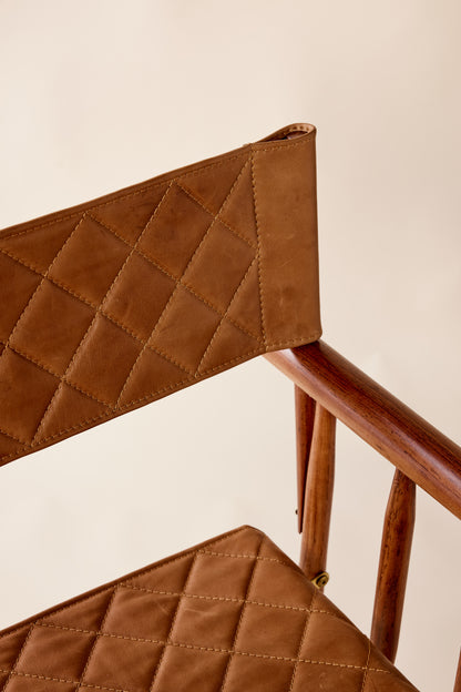 Kruger Quilted Leather Director's Chair