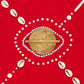 Kuwaloka Crimson Red Trade Bead Pillow Cover
