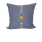 Lamba Indigo Grey Trade Bead Pillow Cover