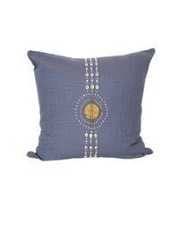 Lamba Indigo Grey Trade Bead Pillow Cover