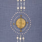 Lamba Indigo Grey Trade Bead Pillow Cover