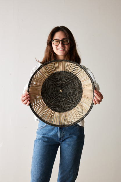 Lily Pad Natural Ray Wall Basket