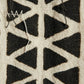 Longevity Bogolan Wall Totem in White with Black Triangles