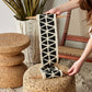 Longevity Bogolan Wall Totem in White with Black Triangles