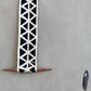 Longevity Bogolan Wall Totem in White with Black Triangles