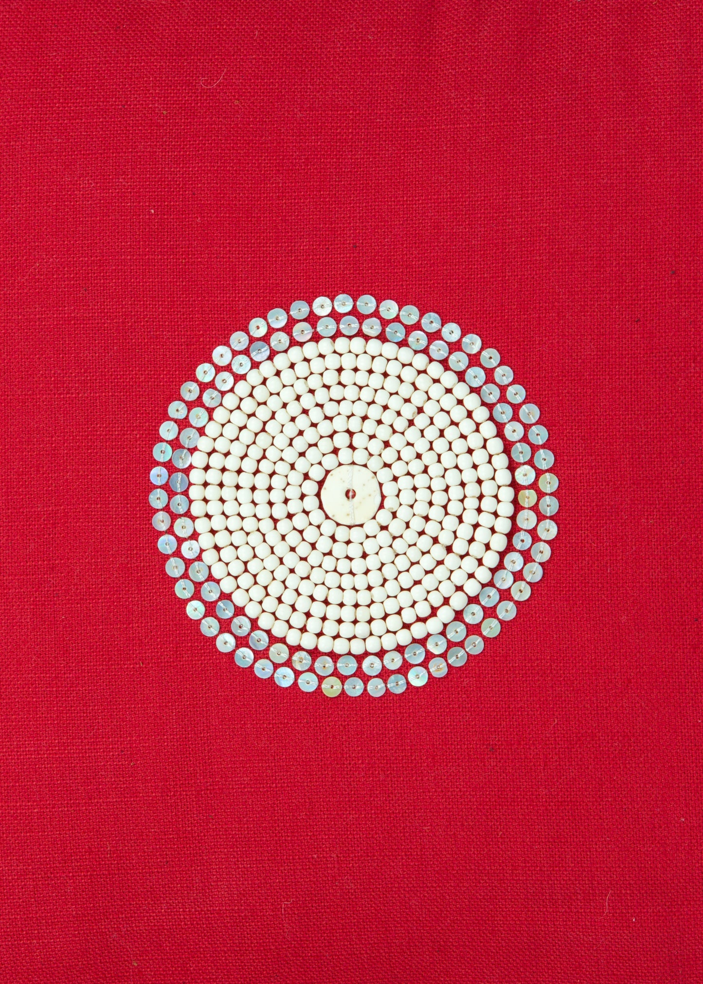 Maasai Crimson Red Trade Bead Pillow Cover