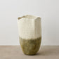 Eclipse Olive Green Wool Floor Vase