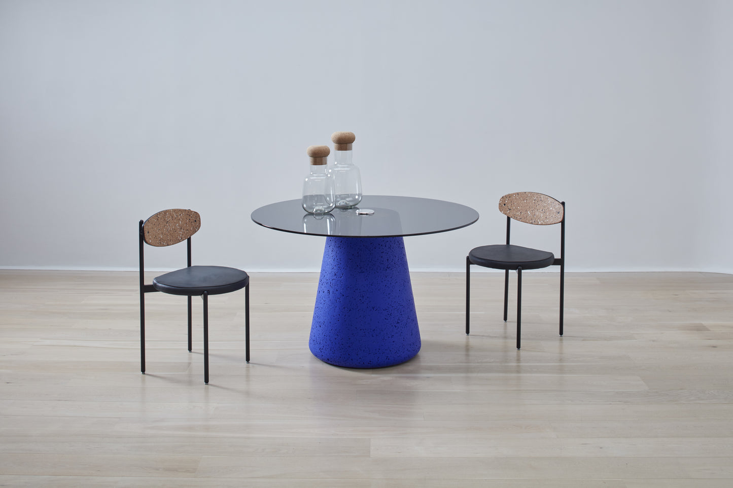 Wiid Glass & Cobalt Blue Cork Dining Table