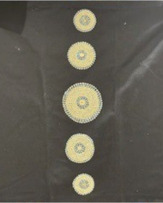 Heishi Black Trade Bead Pillow Cover