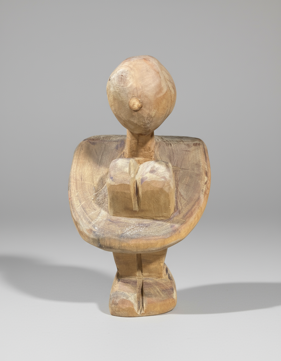 Dreamer Sculpture (Prominent Wood Knot on Head)