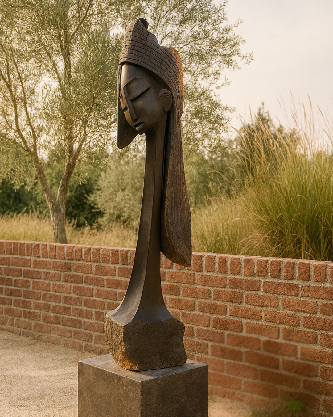 “Proud Lady” by Lovemore Bonjisi – Hand-Carved Springstone Sculpture