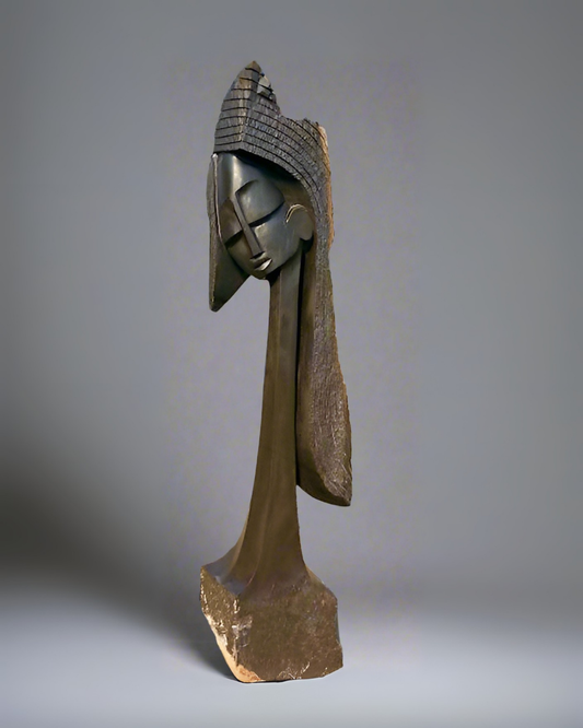 “Proud Lady” by Lovemore Bonjisi – Hand-Carved Springstone Sculpture