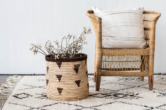 Ring Knot Weave Berber Rug with Tassel