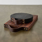 Round Blackened Wood Cutting Board with Leather Strap – Char Transfer Present