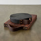 Round Blackened Wood Cutting Board with Leather Strap – Char Transfer Present