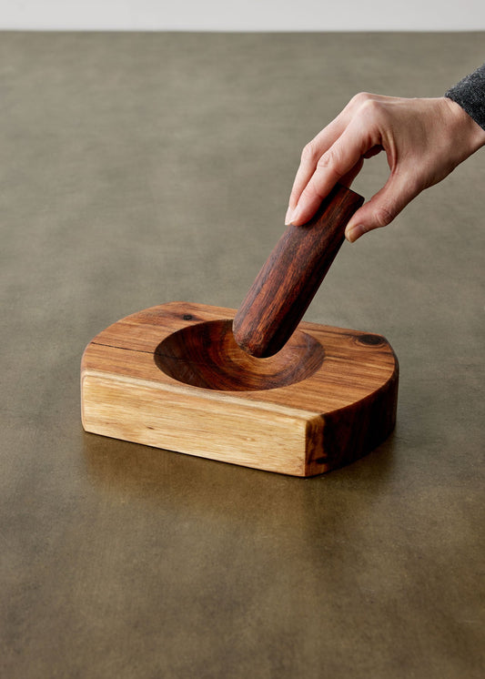 Rounded Blackwood Mortar & Pestle