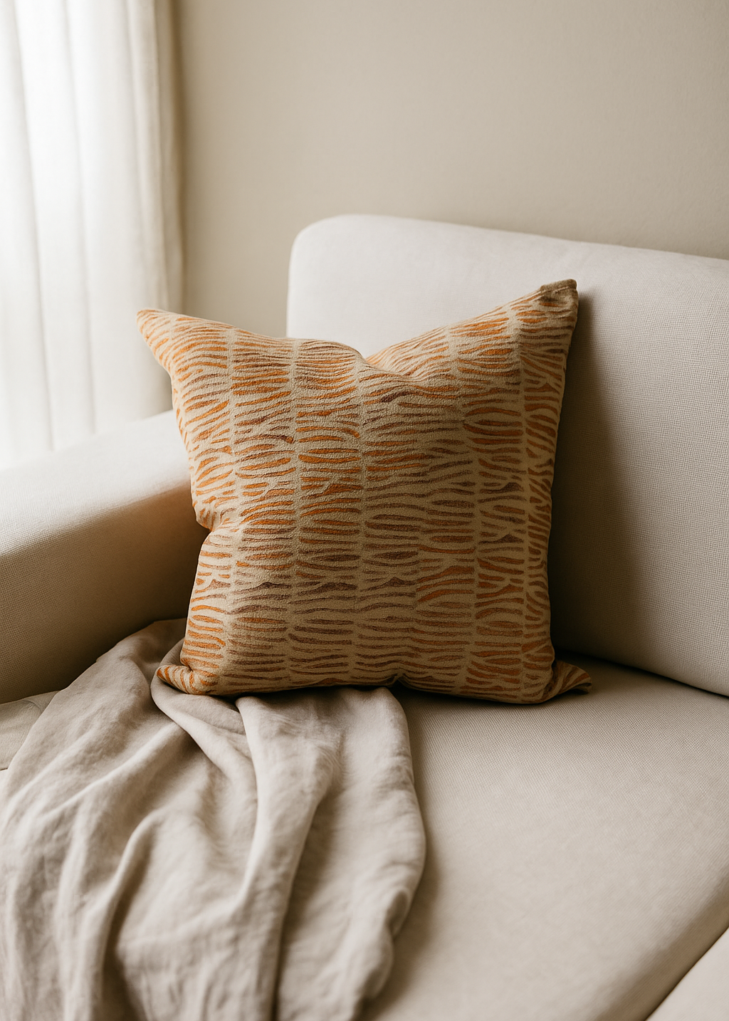 Ombre Thatch Safari Suede Throw Pillow Cover