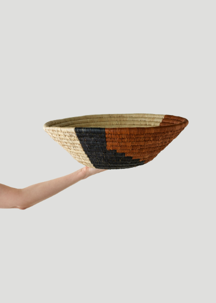 Mongu Tri-Color Hand-Woven Decorative Bowl