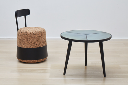 Modern Boho Cork Dining Chairs: Wiid Cork & Steel Dining Chair