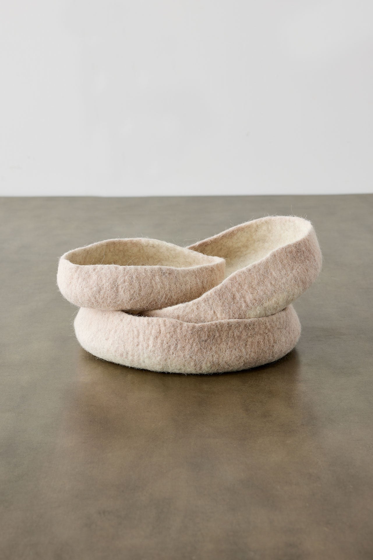 Soft Stone Hand Felted Nesting Bowls