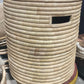 Sunga Lidded Woven Natural Small Storage Basket | Discoloration on Side