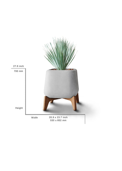Terra Concrete Grey Planter