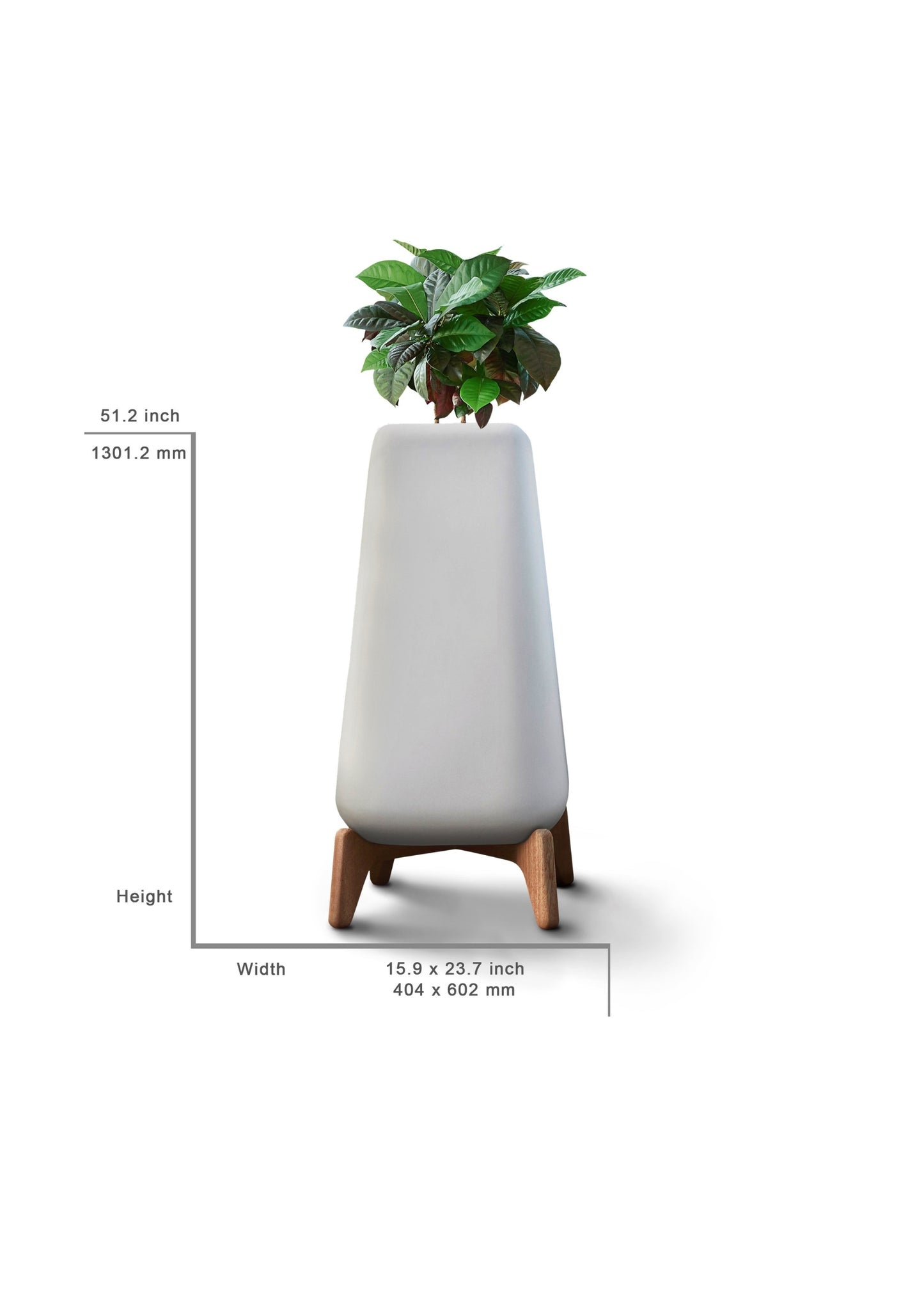 Terra Concrete Grey Planter