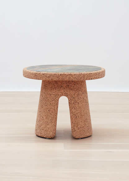 Wiid Tonga Cork & Green Marble Side Table