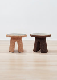 Wiid Tonga Cork & Green Marble Side Table