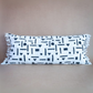 White Cotton Mud cloth  Lumbar Pillow Cover