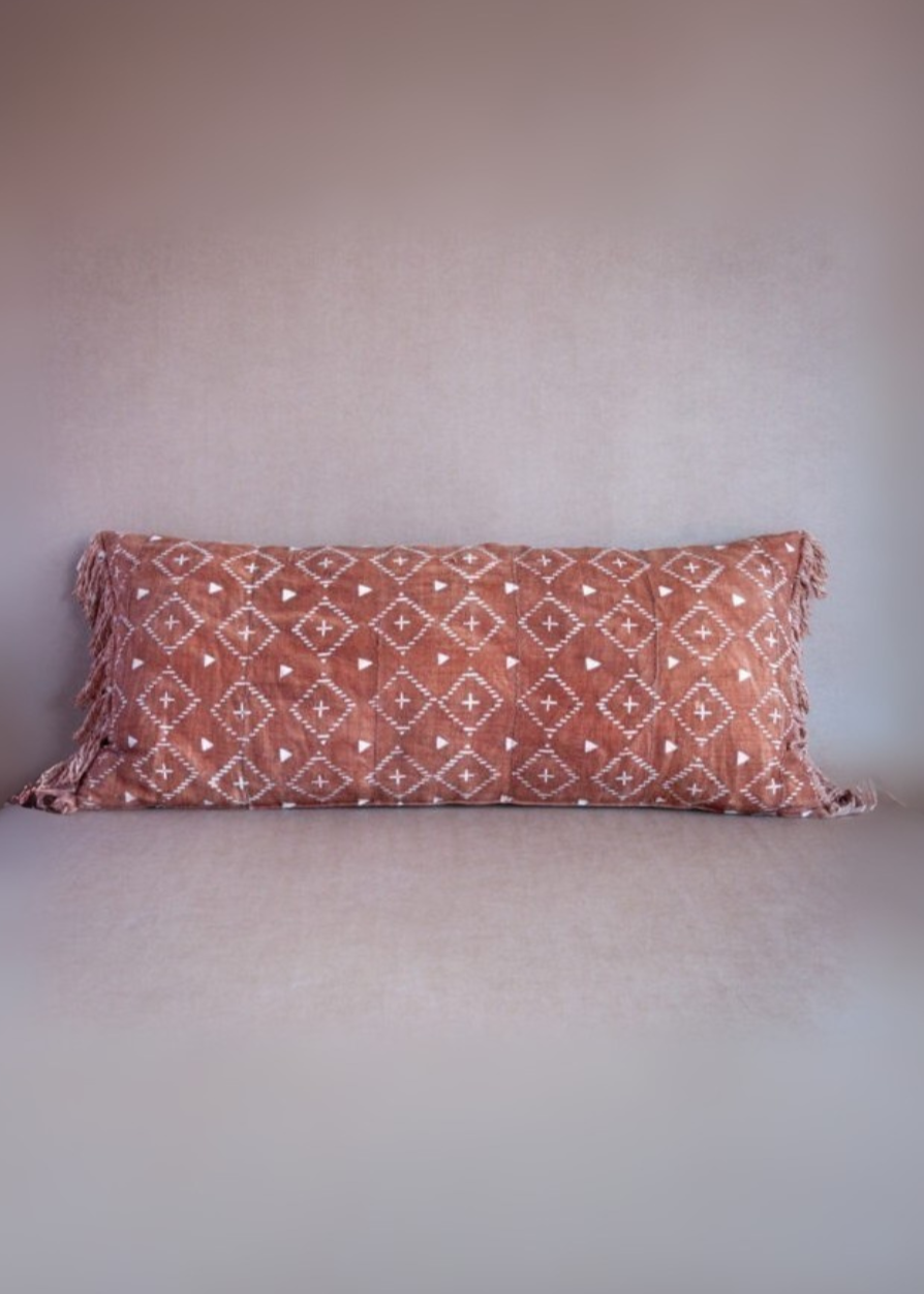 Sienna Cotton Mud cloth  Lumbar Pillow Cover