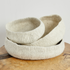 white Round felt nesting bowls set of 3