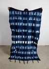 handcrafted African Indigo Adire Pattern throw blanket  