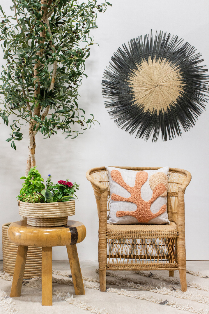 African Modern Boho Woven Wall Art Usiku Woven Wall Art