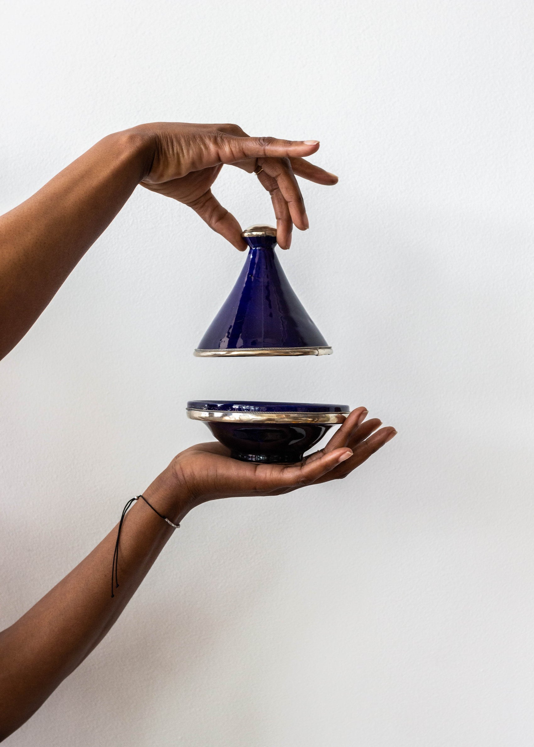 Royal Blue Mini Vintage Moroccan Tagine