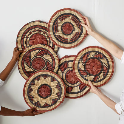 woven placemats round set of 6