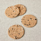Wiid Black & White Speckled Cork Coasters - Set of 4