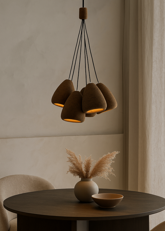 Wiid Narrow Cork Pendant Light - Set of 5 Cluster