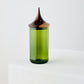 Wooden Topped Green Apothecary Jar