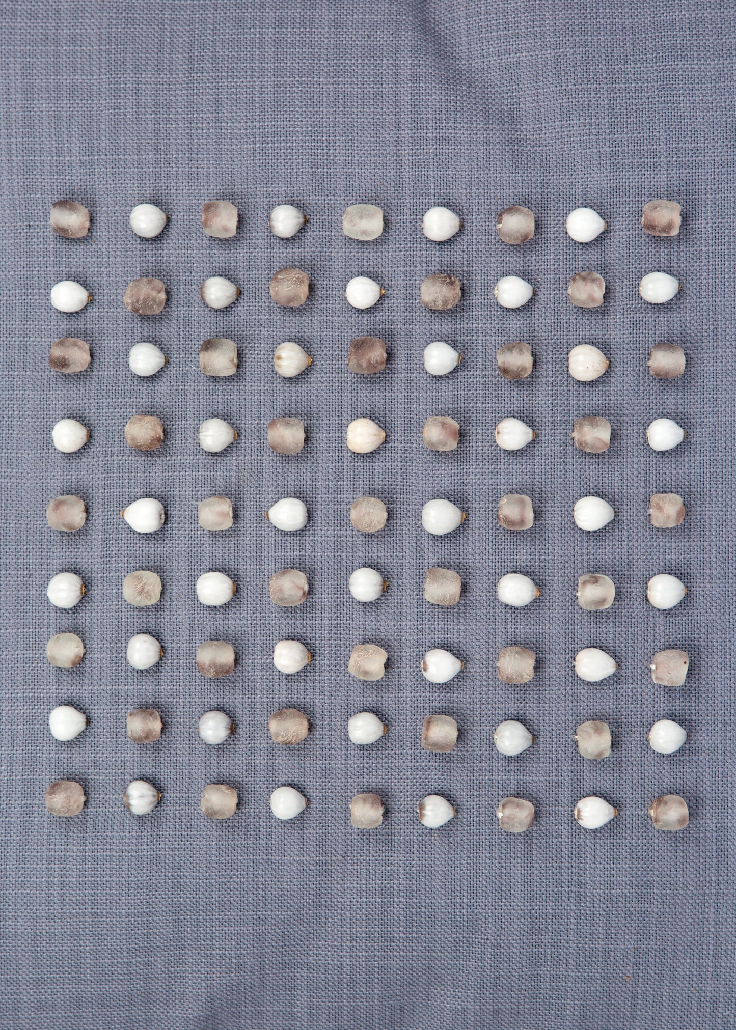 Zenera Indigo Gray Trade Bead Pillow Cover