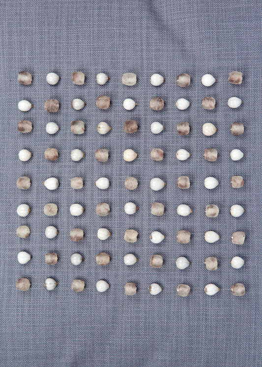 Zenera Indigo Gray Trade Bead Pillow Cover