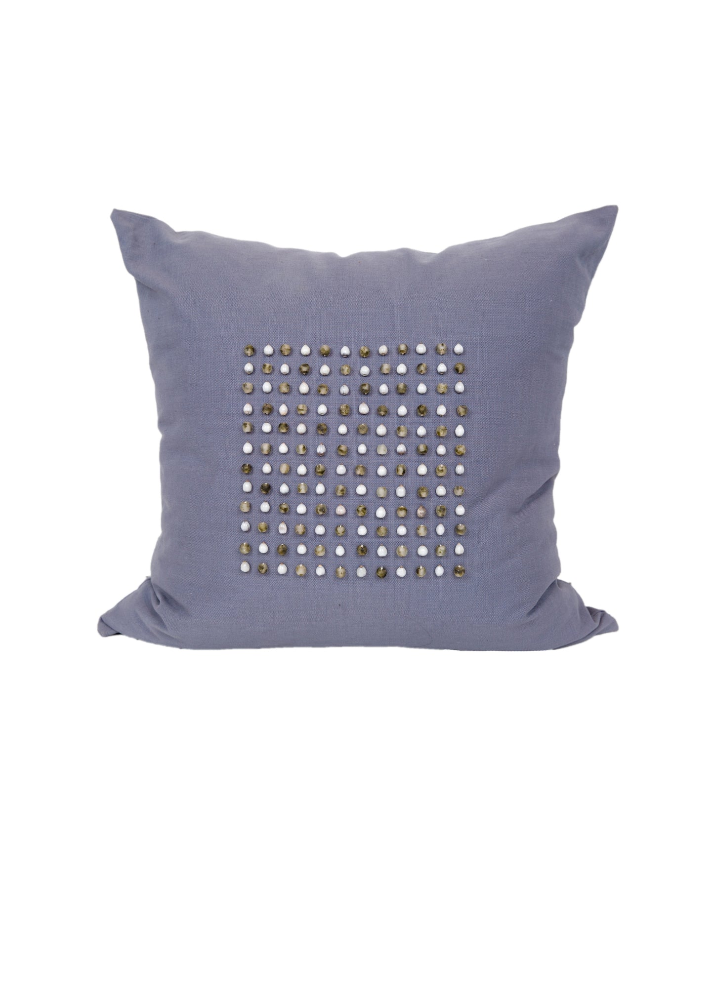 Zenera Indigo Gray Trade Bead Pillow Cover