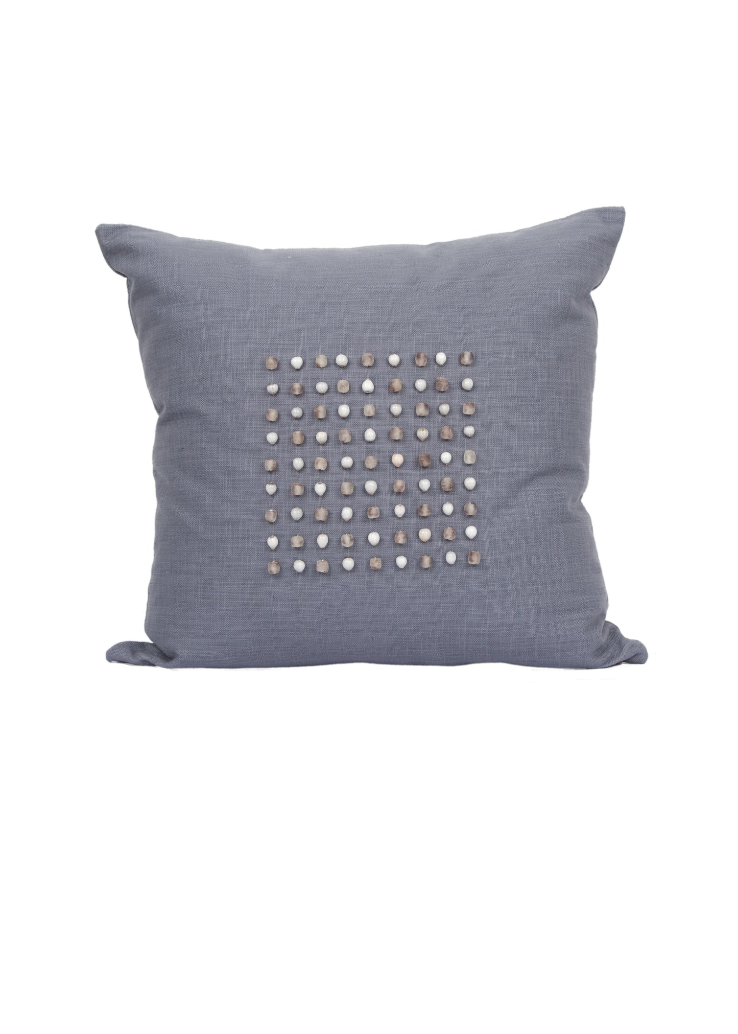 Zenera Indigo Gray Trade Bead Pillow Cover