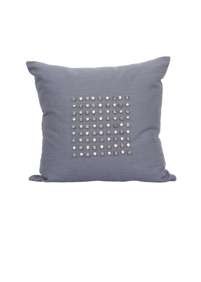 Zenera Indigo Gray Trade Bead Pillow Cover