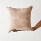 Linear Dusty Rose Hand-Felted Merino Wool Throw Pillow