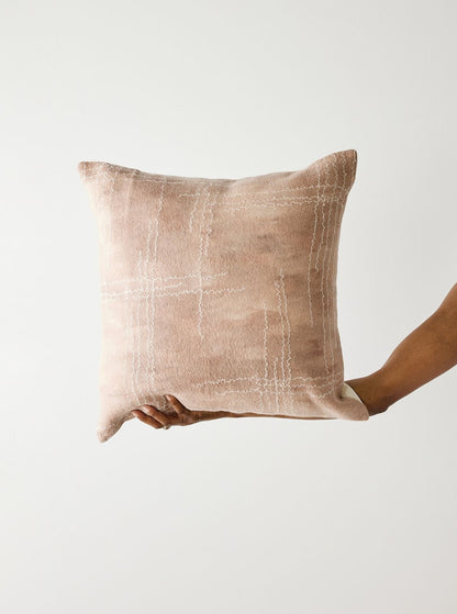 Dusty Rose Linear Throw Pillow