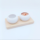 white dipping bowls small