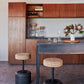 Luxurious Kanju Wiid Design Cork Swivel Counter & Bar Stool in sophisticated charcoal grey, showcasing innovative South African design with eco-friendly materials, perfect for the discerning homeowner seeking a blend of contemporary elegance and sustainable luxury.